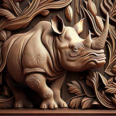 3D model st Clara rhinoceros famous animal (STL)